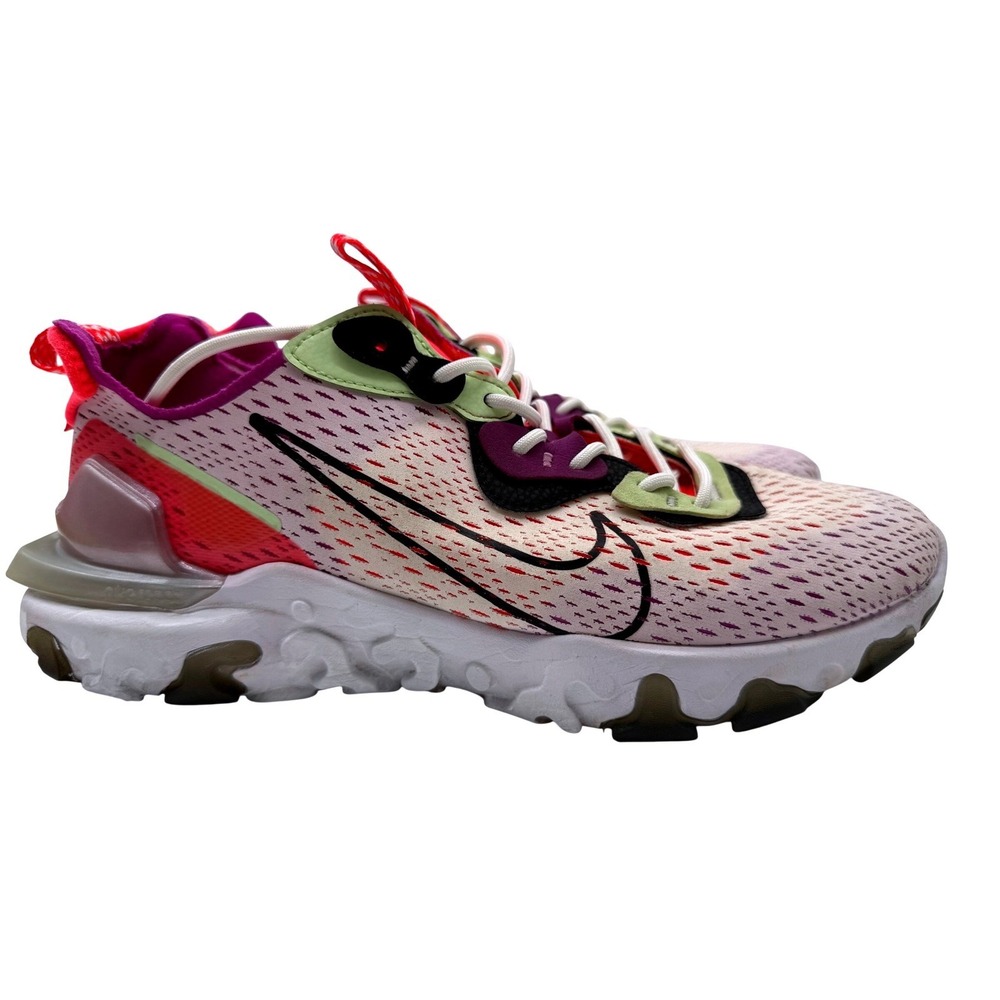 Nike React Vision D/MS/X Mens 11 Pale Ivory Crimson Purple Excellent Sneakers